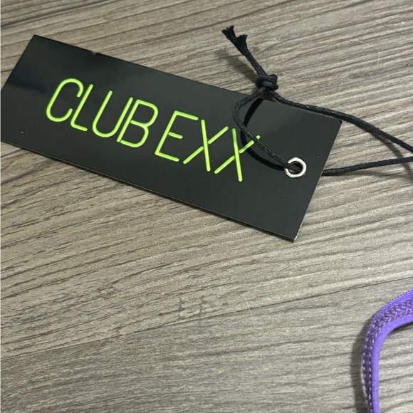 NWT Dolls Kill / Club Exx Purple Royal Reef Diva Sequin Wrap Top - Picture 6 of 7